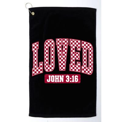 Loved Christian Valentines Great Gift Golf Towel