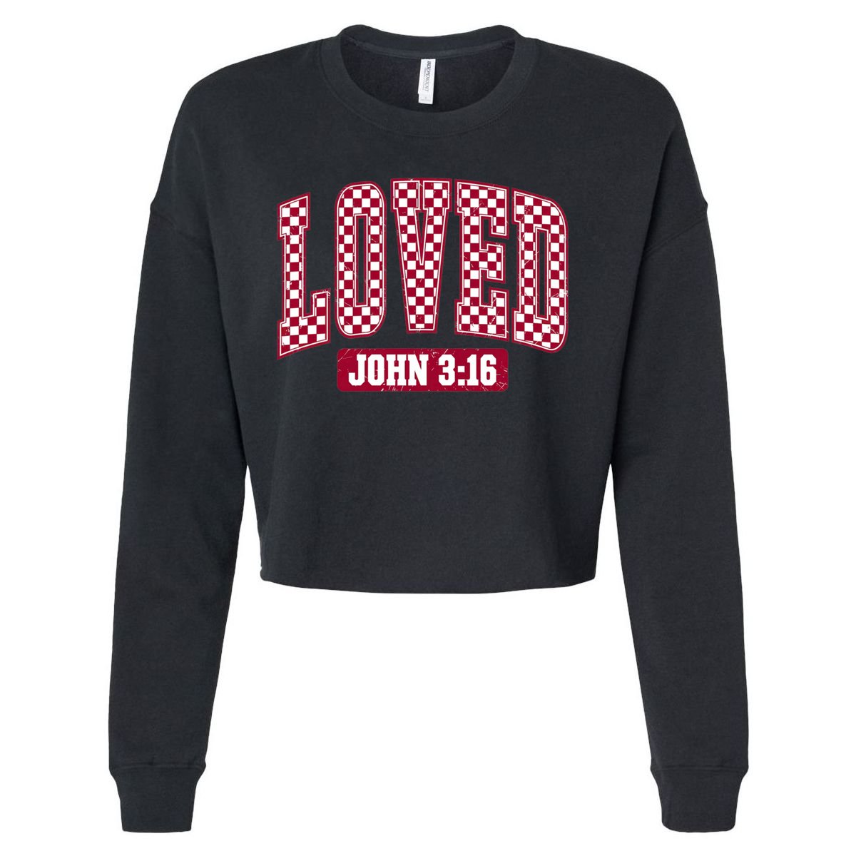 Loved Christian Valentines Great Gift Cropped Pullover Crew