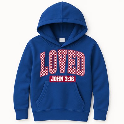 Loved Christian Valentines Great Gift Kids Hoodie