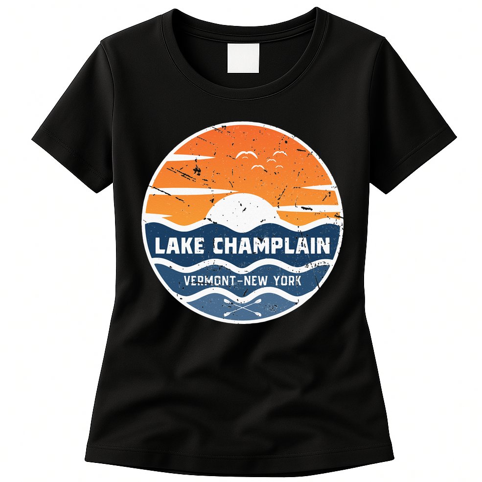 Lake Champlain Vermont New York Lake Champlain Womens T-Shirt