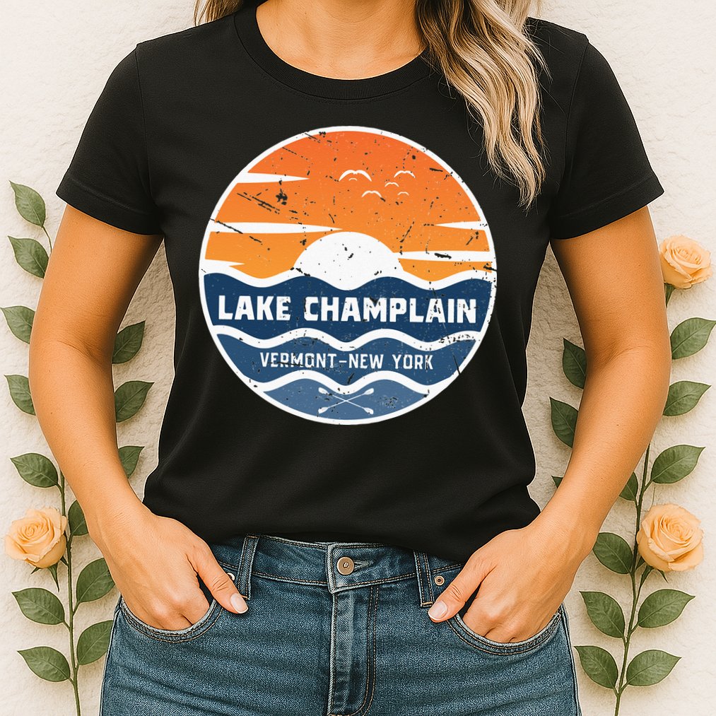 Lake Champlain Vermont New York Lake Champlain Womens T-Shirt
