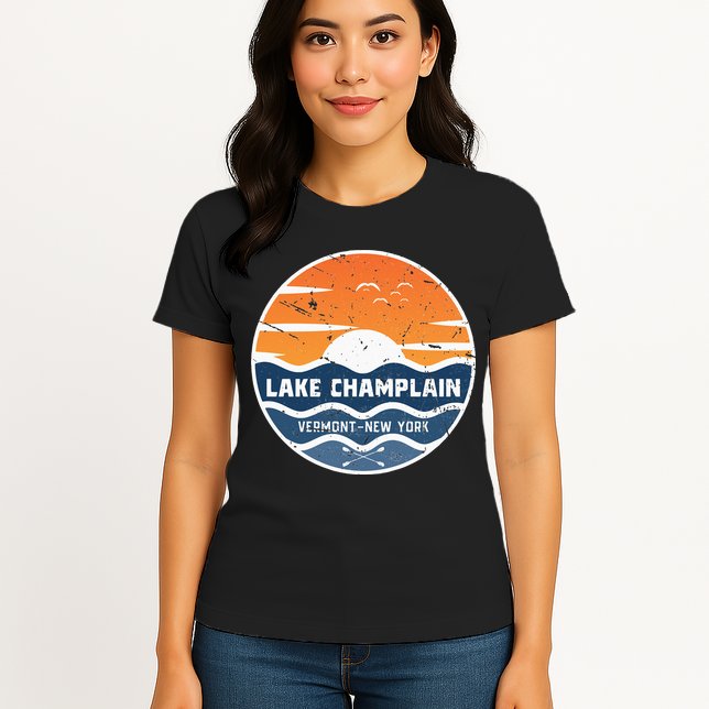 Lake Champlain Vermont New York Lake Champlain Womens T-Shirt