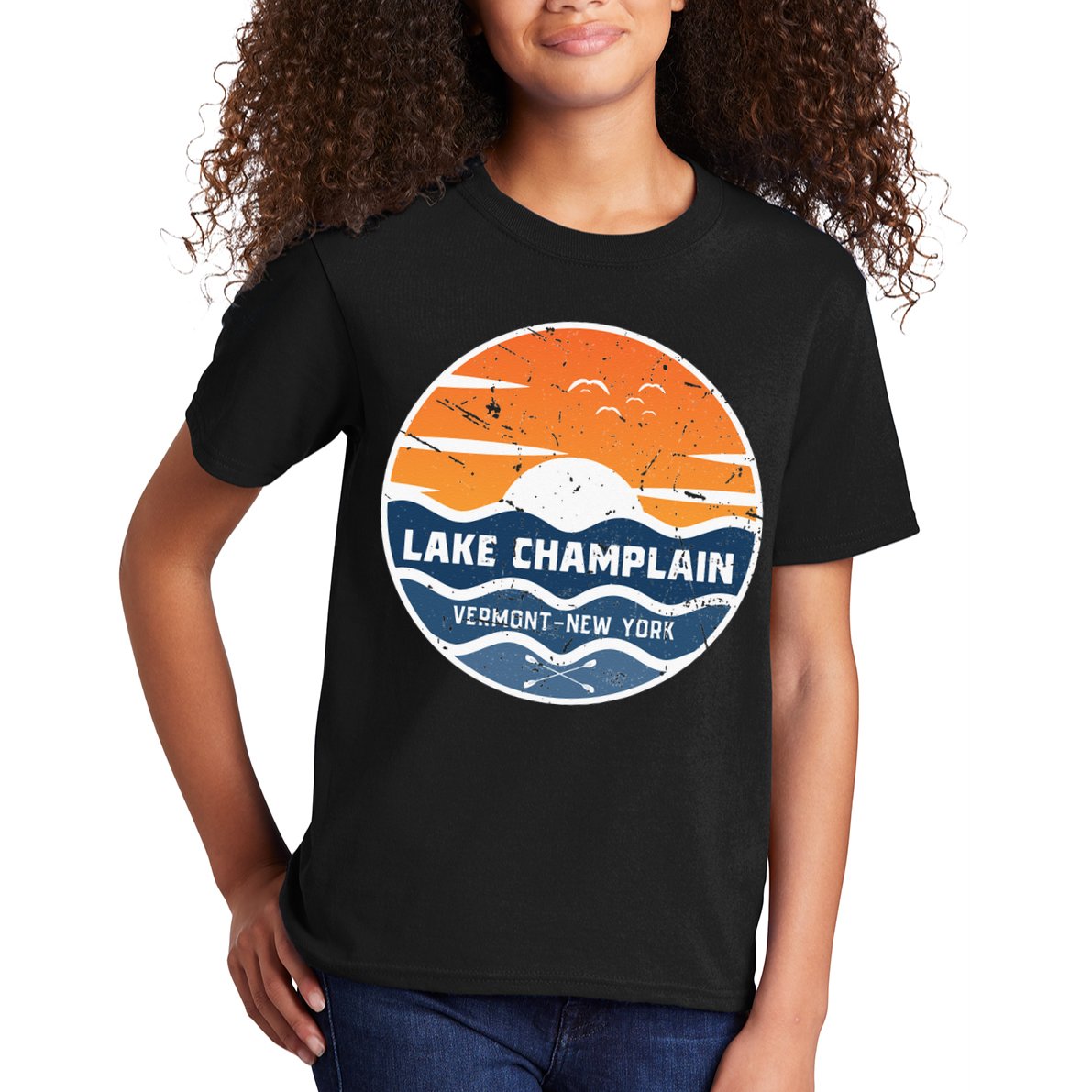 Lake Champlain Vermont New York Lake Champlain Kids T-Shirt