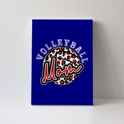 Leopard Cheetah Volleyball Maroon Mom Gift Trendy Gift Canvas