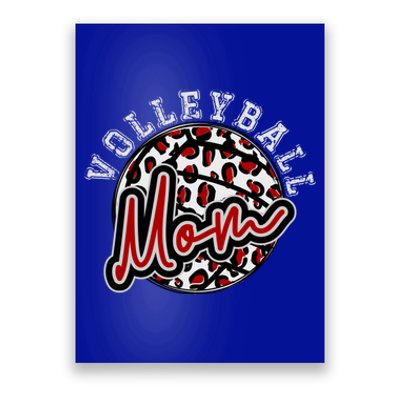 Leopard Cheetah Volleyball Maroon Mom Gift Trendy Gift Poster