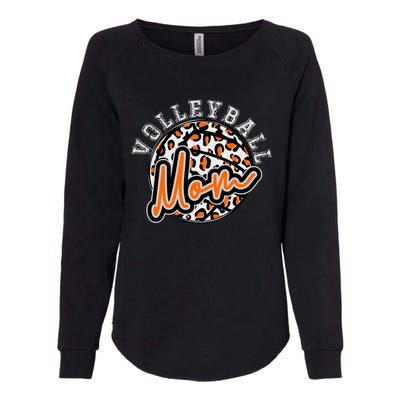 Leopard Cheetah Volleyball Orange Mom Gift Trendy Gift Womens California Wash Sweatshirt