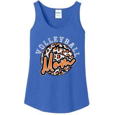 Leopard Cheetah Volleyball Orange Mom Gift Trendy Gift Ladies Essential Tank