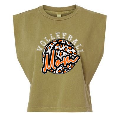 Leopard Cheetah Volleyball Orange Mom Gift Trendy Gift Garment-Dyed Women's Muscle Tee