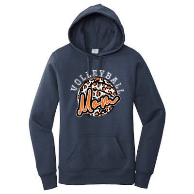 Leopard Cheetah Volleyball Orange Mom Gift Trendy Gift Women's Pullover Hoodie