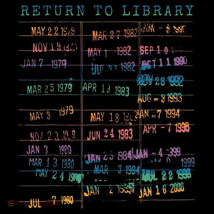 Library Card Vintage Book Due Date Bookish Rainbow Bucket Hat