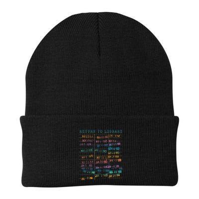 Library Card Vintage Book Due Date Bookish Rainbow Beanie