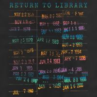 Library Card Vintage Book Due Date Bookish Rainbow Golf Towel