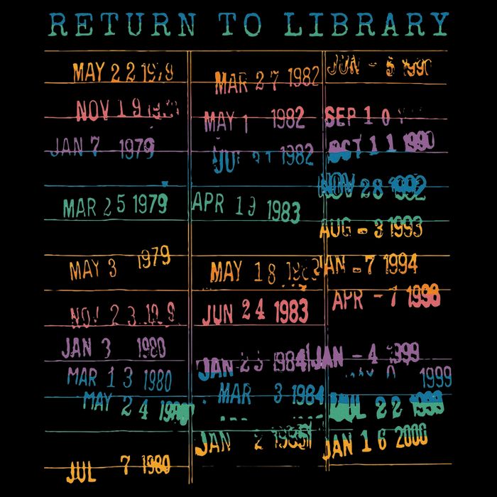 Library Card Vintage Book Due Date Bookish Rainbow Crop Top