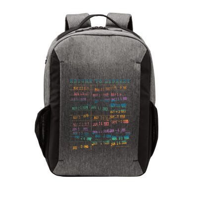 Library Card Vintage Book Due Date Bookish Rainbow Vector Backpack