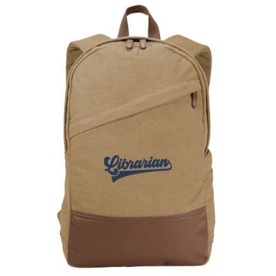 Librarian Cute Vintage Graphic Cotton Canvas Backpack