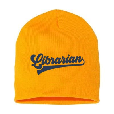 Librarian Cute Vintage Graphic Short Acrylic Beanie