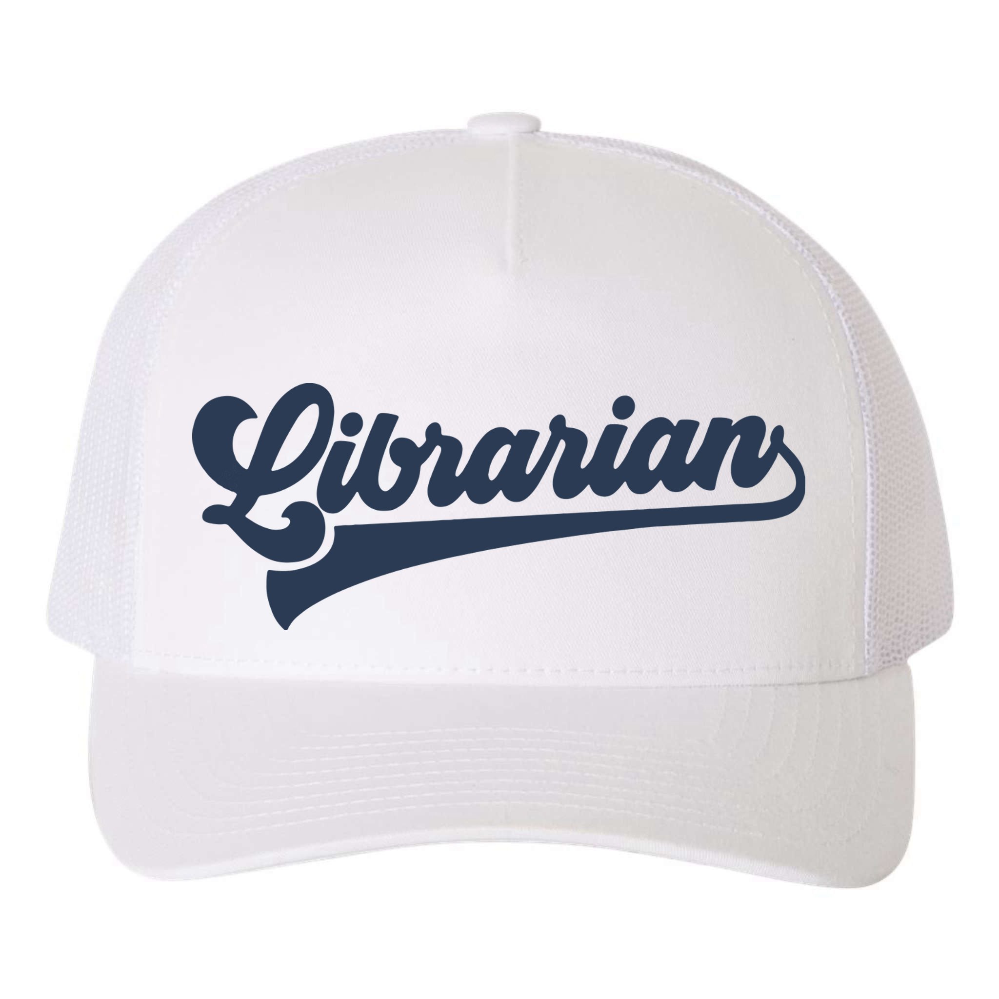Librarian Cute Vintage Graphic Yupoong Adult 5-Panel Trucker Hat