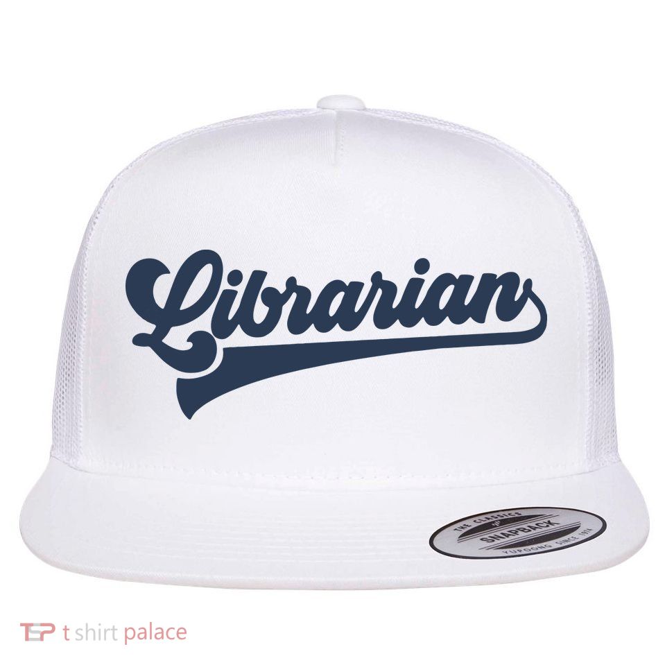 Librarian Cute Vintage Graphic Flatbill Hat