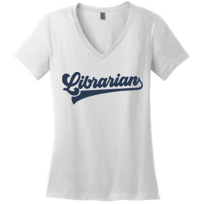 Librarian Cute Vintage Graphic Women's V-Neck T-Shirt