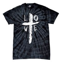 Love Cross Valentines Day Cool Religious Christian Tie-Dye T-Shirt