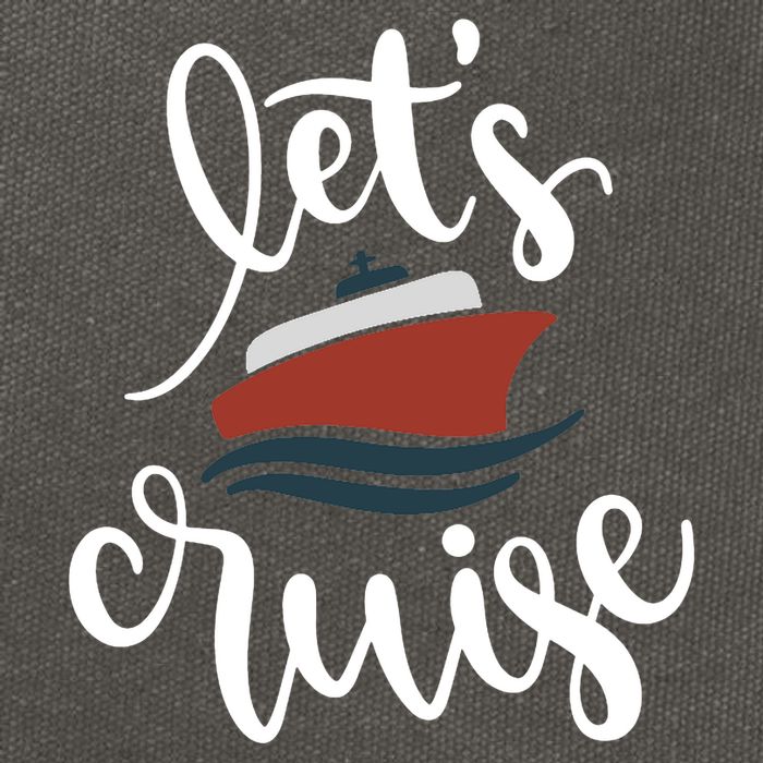 Let's Cruise Vacation Travel Cotton Canvas Backpack
