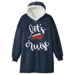 Let's Cruise Vacation Travel Hooded Wearable Blanket