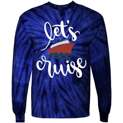 Let's Cruise Vacation Travel Tie-Dye Long Sleeve Shirt