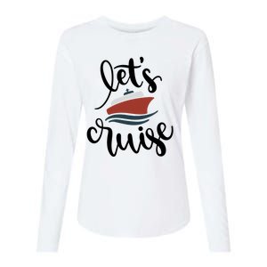 Let's Cruise Vacation Travel Womens Cotton Relaxed Long Sleeve T-Shirt