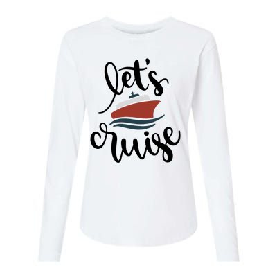 Let's Cruise Vacation Travel Womens Cotton Relaxed Long Sleeve T-Shirt