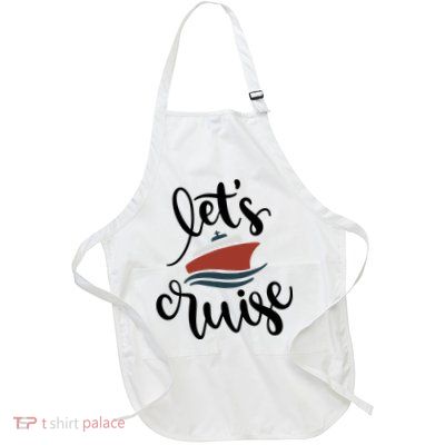 Let's Cruise Vacation Travel Full-Length Apron With Pockets