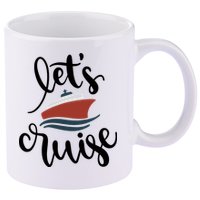 Let's Cruise Vacation Travel 11oz C Handle Ceramic Mug
