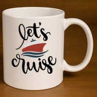 Let's Cruise Vacation Travel 11oz C Handle Ceramic Mug