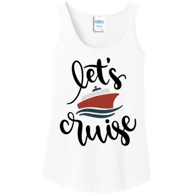 Let's Cruise Vacation Travel Ladies Essential Tank