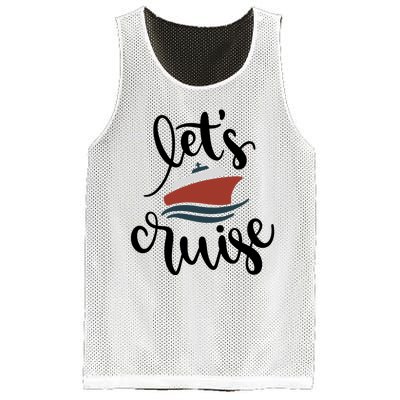 Let's Cruise Vacation Travel Mesh Reversible Basketball Jersey Tank