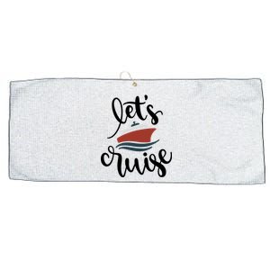 Let's Cruise Vacation Travel Large Microfiber Waffle Golf Towel