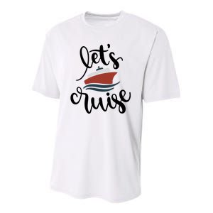 Let's Cruise Vacation Travel Youth Performance Sprint T-Shirt