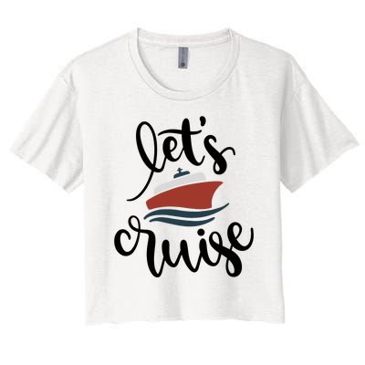 Let's Cruise Vacation Travel Women's Crop Top Tee