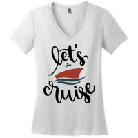 Let's Cruise Vacation Travel Women's V-Neck T-Shirt