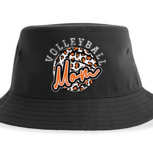 Leopard Cheetah Volleyball Orange Mom Trendy Sustainable Bucket Hat