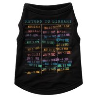 Library Card Vintage Book Due Date Bookish Rainbow Reading Doggie Tank