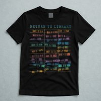 Library Card Vintage Book Due Date Bookish Rainbow Reading T-Shirt