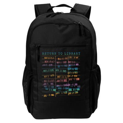 Library Card Vintage Book Due Date Bookish Rainbow Reading Backpack