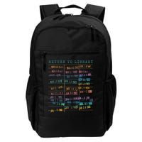 Library Card Vintage Book Due Date Bookish Rainbow Reading Backpack