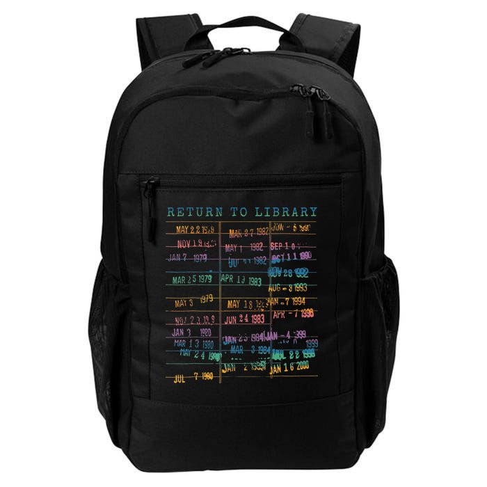 Library Card Vintage Book Due Date Bookish Rainbow Reading Backpack