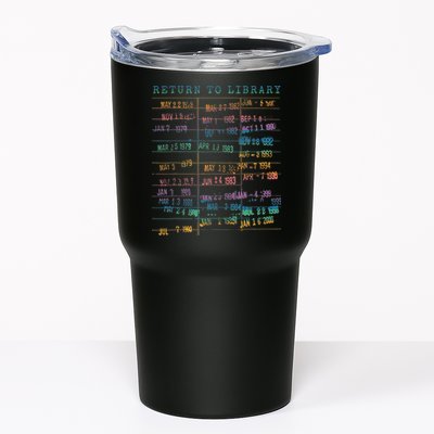 Library Card Vintage Book Due Date Bookish Rainbow Reading Tumbler