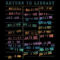 Library Card Vintage Book Due Date Bookish Rainbow Reading Poster