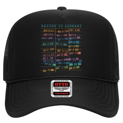 Library Card Vintage Book Due Date Bookish Rainbow Reading Hat