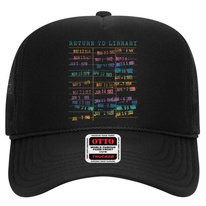 Library Card Vintage Book Due Date Bookish Rainbow Reading Hat