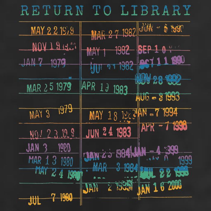 Library Card Vintage Book Due Date Bookish Rainbow Reading Hat