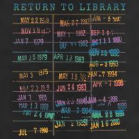 Library Card Vintage Book Due Date Bookish Rainbow Reading Golf Towel
